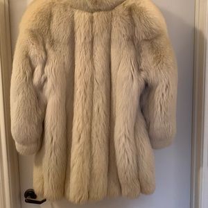 Creamy fox fur coat vintage